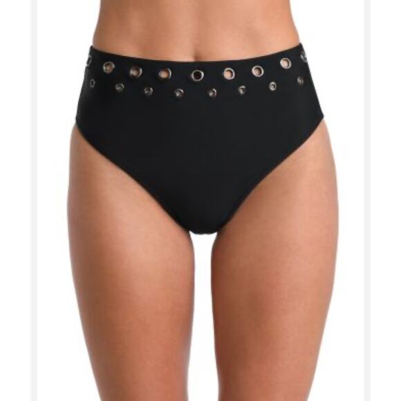 L'Agence Vanessa Grommet High Waisted Bikini Bottom Black Women's Size XS NWT - Picture 1 of 8